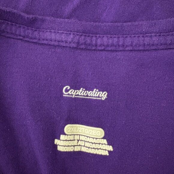 K-State Wildcat V-Neck Womens Tee Size 2XL - Picture 4 of 5